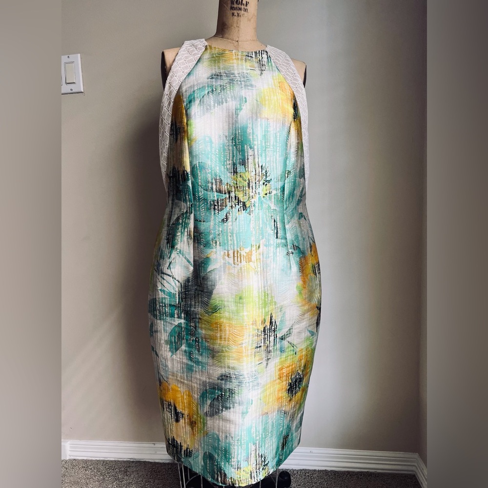 Carmen Marc Valvo Sleeveless Silk Dress Size 12